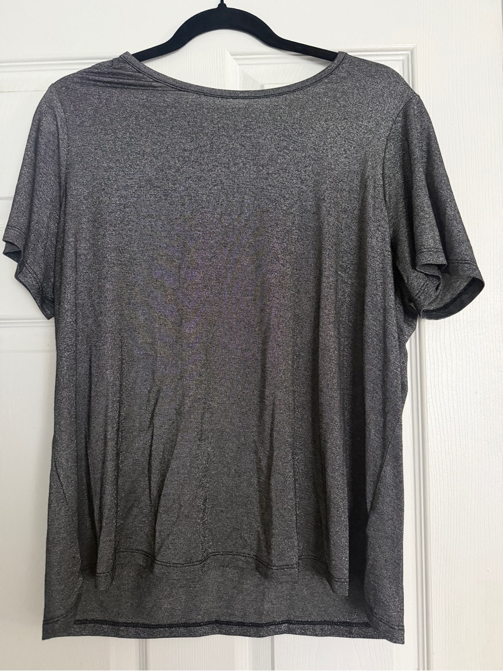 Old Navy Metallic Charcoal Short Sleeve Tee